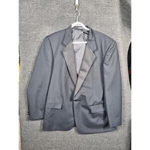 Pierre Balmain Wool Blazer Jacket Mens Size 46L Black Single Breasted Casual